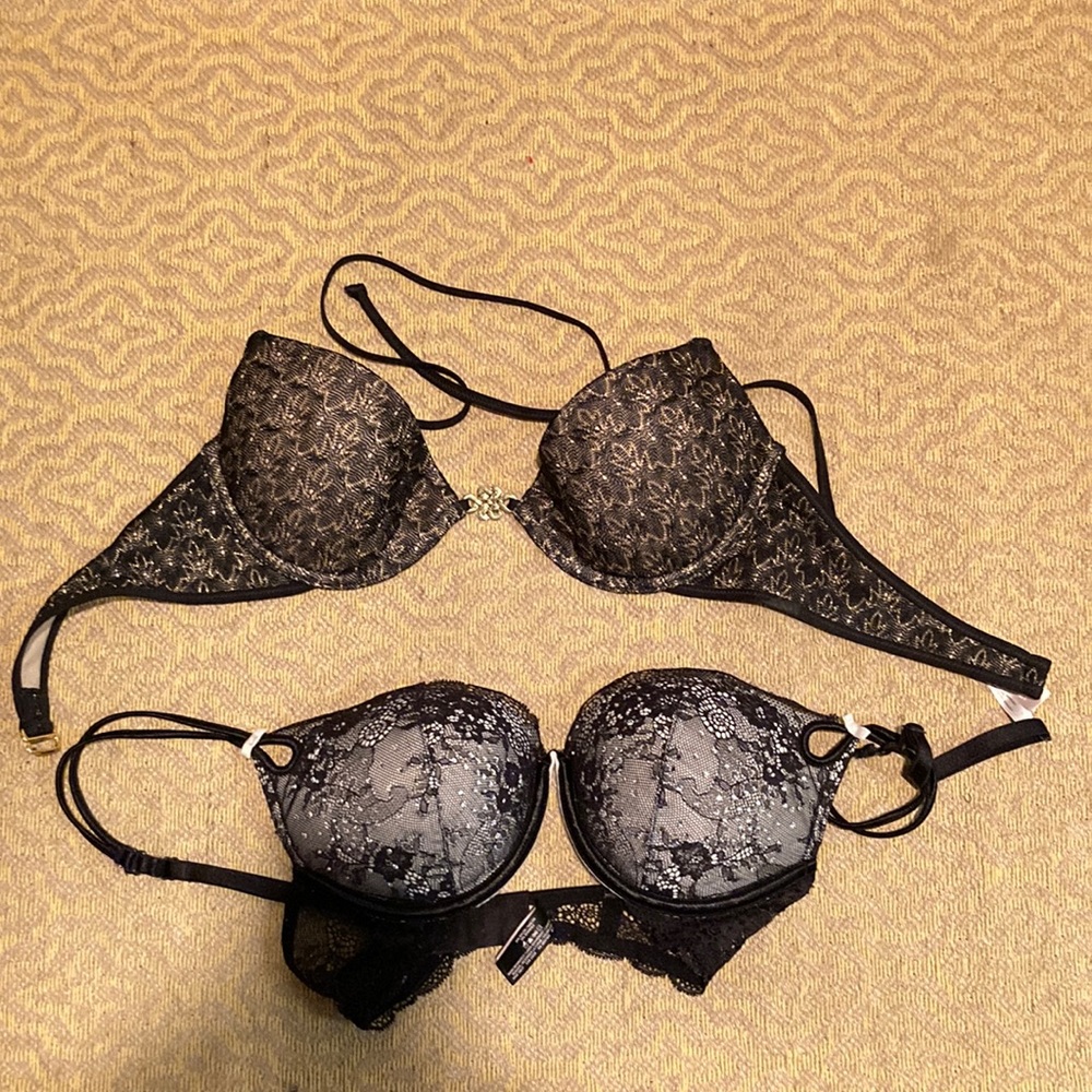 Two bras fancy 34C embellished